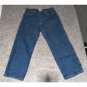 Old Mill Jeans Men's Size 38x30‎ Blue Denim Polyester Fleece Lined Medium Wash